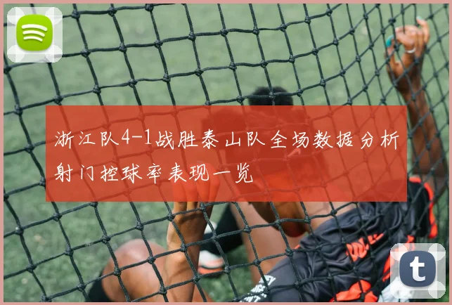 浙江队4-1战胜泰山队全场数据分析射门控球率表现一览